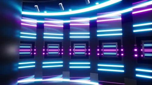 Blinkendes Neonlicht Ausstellungsecke VJ Loop
