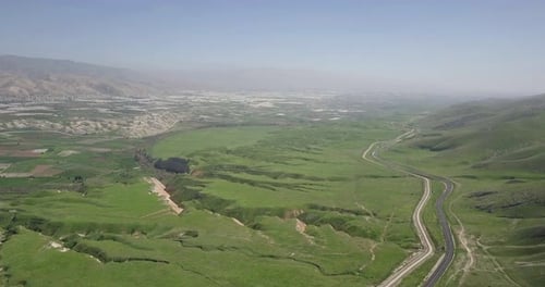 Flying over Jordan Valley
