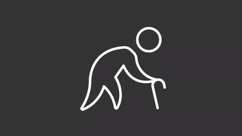 Animated Minimalist Senior Citizen Icon