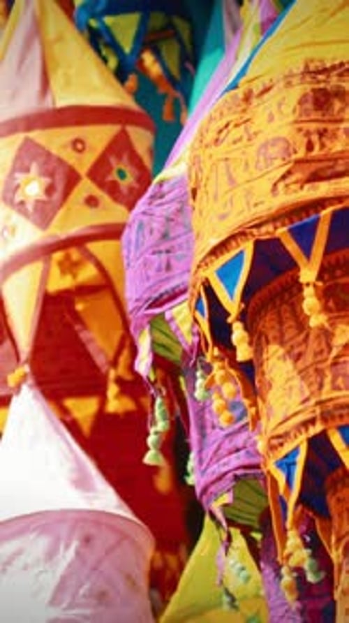 Marché indien avec de nombreux marchés traditionnels