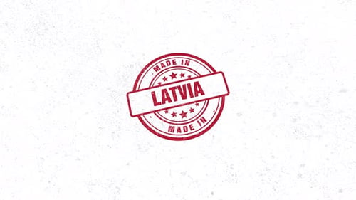 Made In Latvia Rubber Stamp