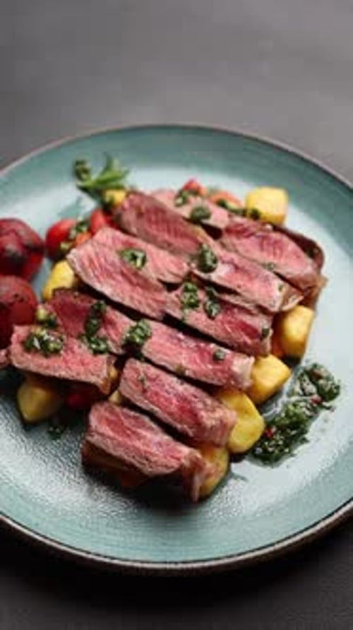 Delicious European food in a restaurant. Close-up