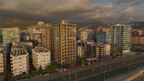 Aerial View The Coastline Transforms As a Premium Residential Building Takes Shape Offering