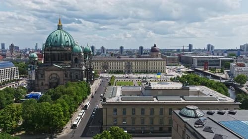 Aerial view of mitte district in Berlin , Germany