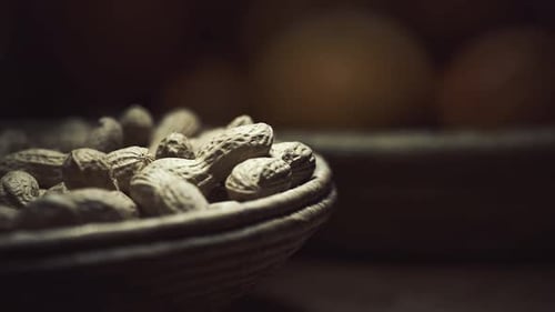 Close up of Peanuts in Basket