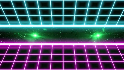 Espace lumineux abstrait au néon 4k