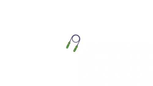 Animated Jump Rope Flat Design for Fitness and Health