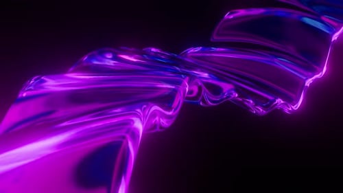 Abstract Neon Wave Surface