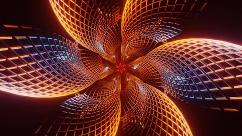Hypnotic Strobe Lights Create a Mesmerizing Neon VJ Loop