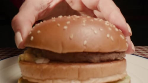 Making Burger Process Dolly Shot Close Up