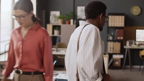 Man Entering Office