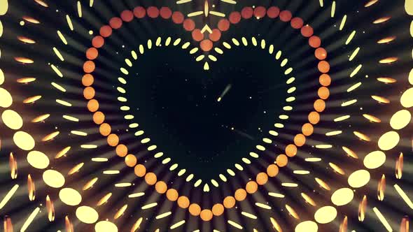 Abstract Golden Heart Shape Animation Background Video, Motion Graphics ...