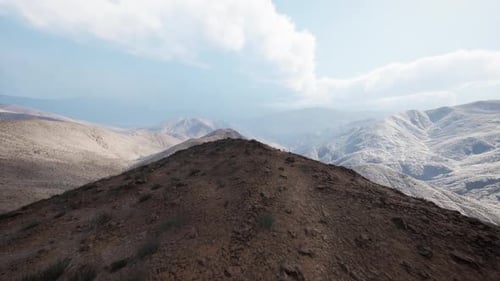 Vue panoramique imprenable sur les montagnes du Pamir au Tadjikistan par temps clair