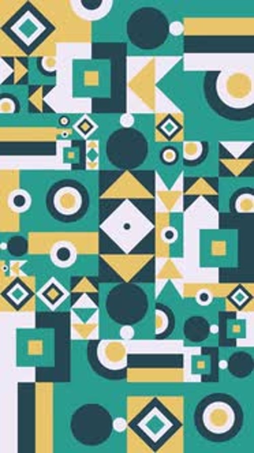 Animated Geometric Pattern Vertical Loop Background