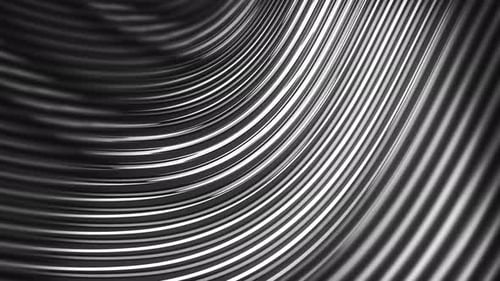 Dynamic Chrome Wavy Lines Abstract Background