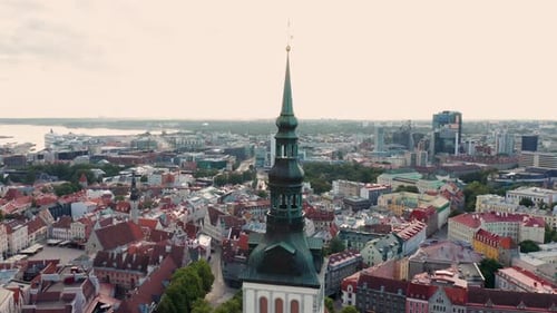 Aerial View of Tallinn Skyline, Estonia
