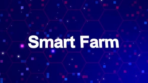 smart Farm text animation with background