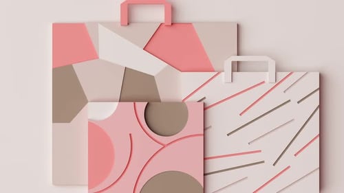 Coffrets cadeaux géométriques élégants aux couleurs douces
