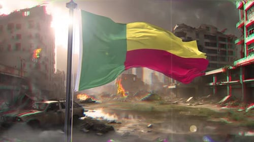 Bandeira do Benin e antecedentes de guerra destruíram a megalópole