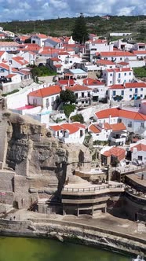 Azenhas Do Mar Beach At Sintra In District Of Lisbon Portugal.