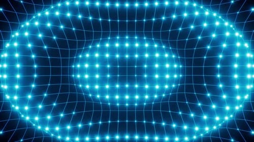 Dynamic Blue Light Grid Abstract Loop Background