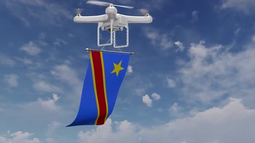 Zumbido con bandera de la República Democrática del Congo