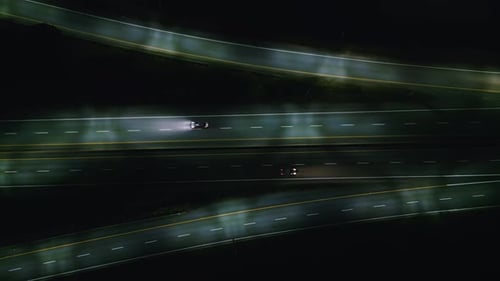 Night Freeway Aerial View Canada Dartmouth