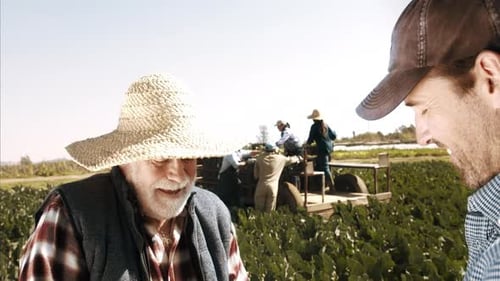 Farmers Inspecting Soil Quality in the Field