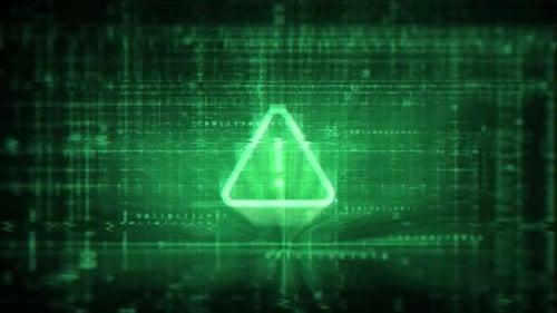 Alert Warning And Caution Stamp And Stamping With Futuristic Hud Screen