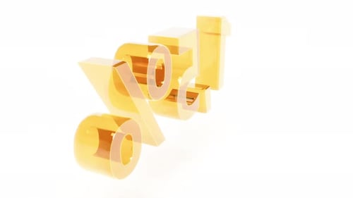 Animated 3D Glass Numbers and Percentages for Business Data