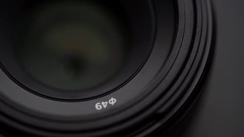 Detailed View of DSLR Camera Lens