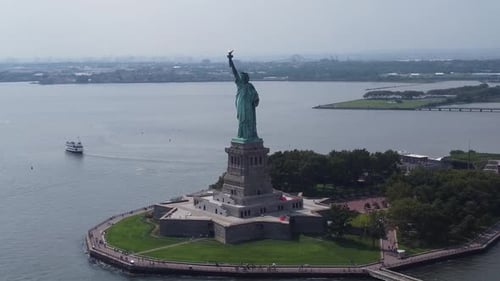 Statue of Liberty island in new york city