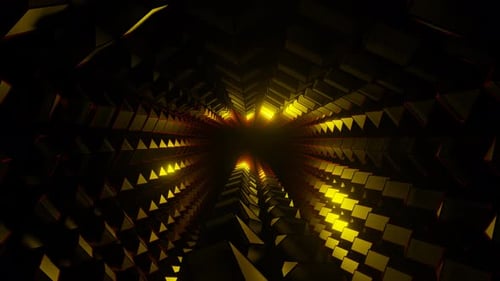 Gold And Red Circular Descent Background Vj Loop In 4K