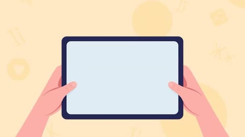 Animación con ilustración de tableta