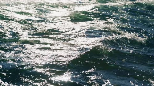 Glistening Waves on the Tranquil Surface of the Ocean HighQuality Stock Footage Available for Use