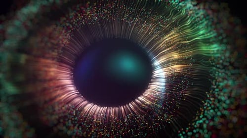 Abstract Digital Human Eye Micro View V2