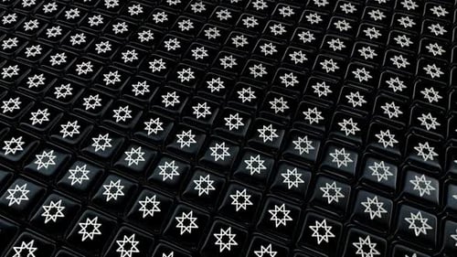 Floating Background with Black Cubes, Exclusive, Reflection, 3D Render, Unique Design, White Shapes
