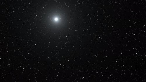 Looping Galaxy Animation with Twinkling Stars and Colorful Space Flares.
