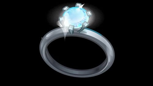 Sparkling Diamond Engagement Ring Animation