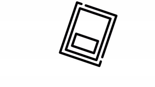 Minimalist Animated Document Outline Icon for Business Presentations