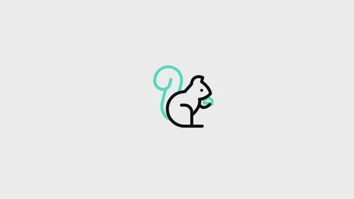 Animiertes Eichhörnchen-Symbol