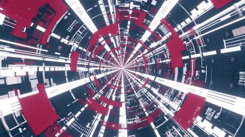 Seamless Loop Flying Into Spaceship Tunnel Scifi Spaceship Corridor