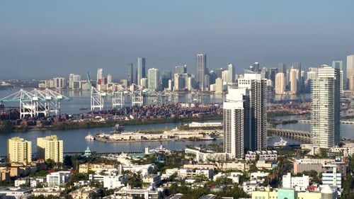 Downtown Miami By Aerial Drone
