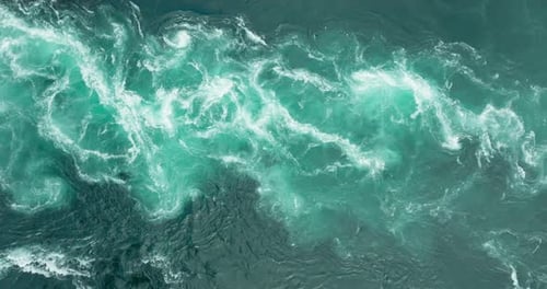 Aerial View of Turquoise Ocean Waters