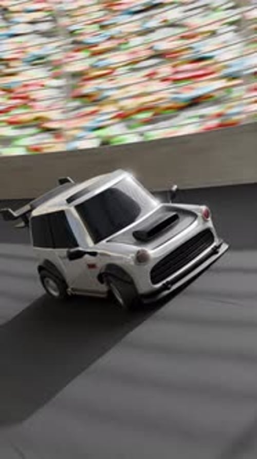 Racing Car Loop 3D Animation