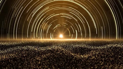 Golden Star Particle Light Award Party Stage