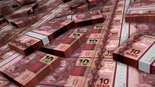 Brazil Real money banknote pack loop