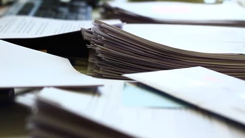 Stack of Papers in the Office
