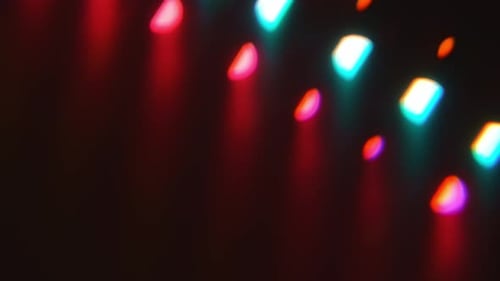 Abstract Blue and Red Spot Light with Smoke on Black Background