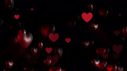 Valentines Hearts Background Loop